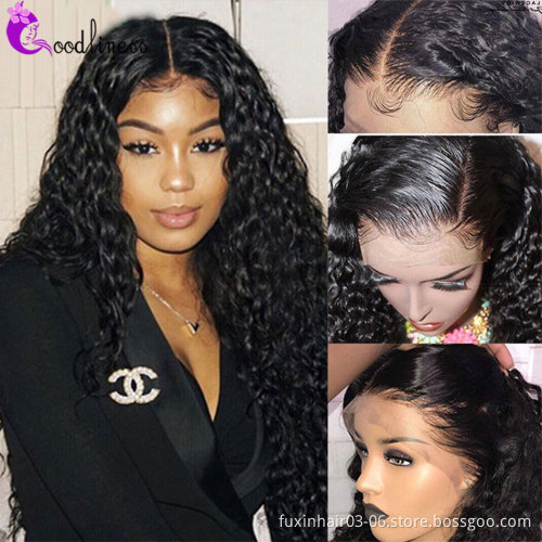 32 Inch Water Wave Wigs Lace Front Real Brazilian Human Hair Wigs Pre Plucke 26 Inch 360 Waterwave Wig With Baby Hair Colours